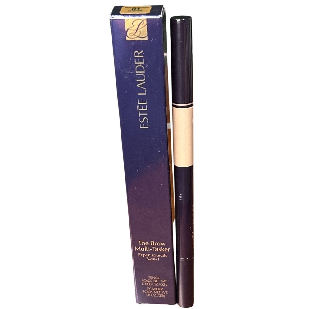 Estee Lauder The Brow Multi-Tasker 01 Blonde New NIB 3-in-1 Pencil Powder Brush